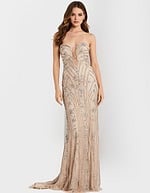 strapless beaded sheath dress 48389
