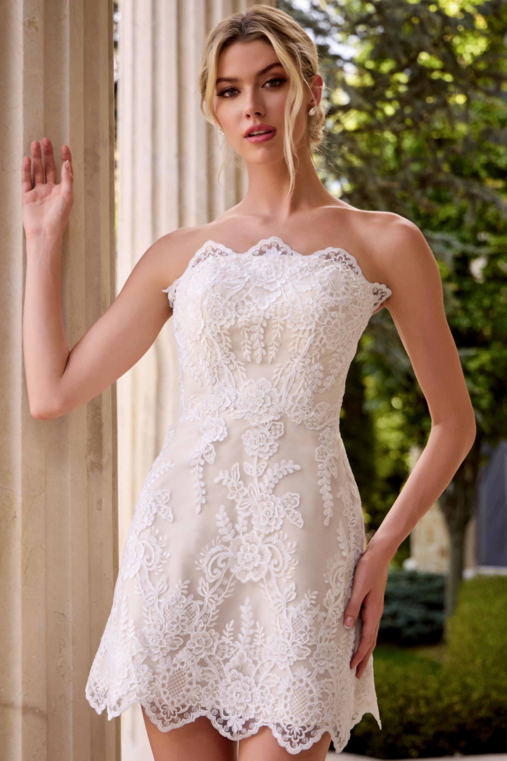 white strapless dress 48451