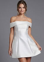 strapless off the shoulder mini white dress 48453