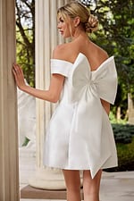 off the shoulder short wedding dress 48453