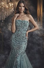 romantic tulle prom dress with structured bodice and full skirt