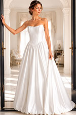 strapless white ball gown 48482