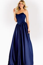strapless navy ball gown 48482