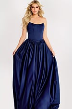 strapless navy ball gown 48482