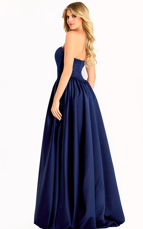 navy strapless ball gown 48482