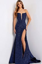 plunging neckline dress 48512