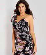 one shoulder floral dress 48638