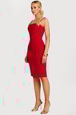 red strapless fitted dress 48664
