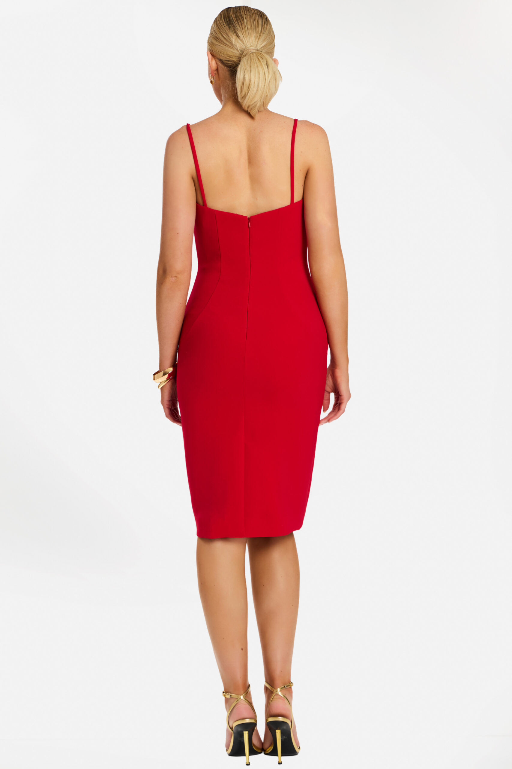 ワンピース SQUARE-SLEEVES DRESS Square Neck Sheath Dress With Butterfly Straps 48664 | Jovani