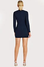 back view of long sleeve mini dress 48665