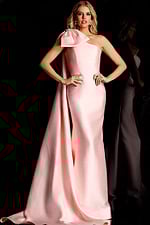 pink one shoulder dress 48677