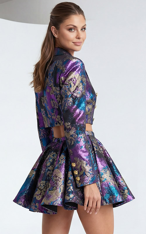 two piece contemporary jacket and skirt 48723