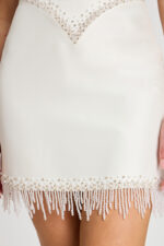 close up of a fringe embellished skirt 48787