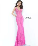Lace Fitted Jovani Dress 48994