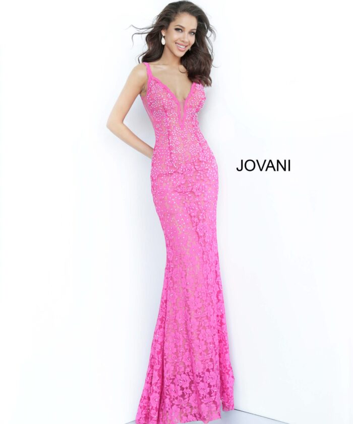 Lace Fitted Jovani Dress 48994