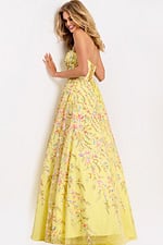 Floral Embroidered Strapless Ball Gown 49070 - Image 2