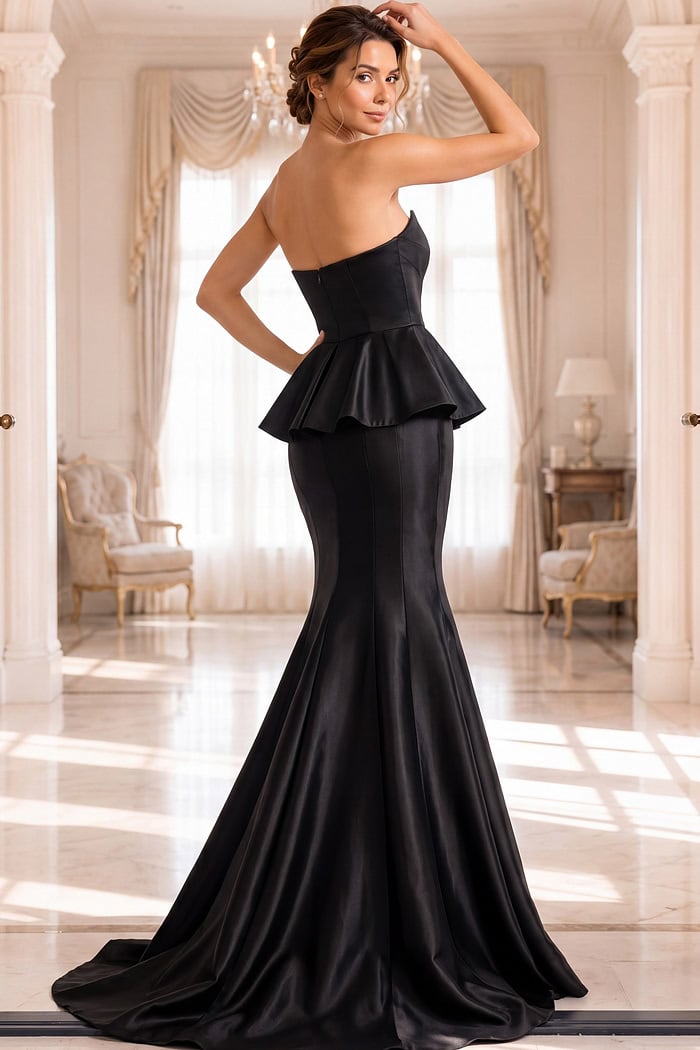 black formal mermaid dress Long Gown Floral Sequin by Andrea & Leo A1377 density texture characterize the long formal sequins mermaid prom gown by LaDivine CH066 Long Black Mermaid Prom Dress