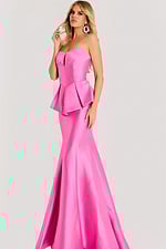 pink peplum mermaid dress 49071