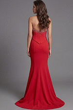 Strapless mermaid gown with embellished sweetheart neckline