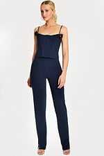 navy jumpsuit with corset bodice 49139