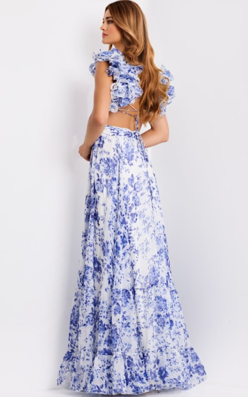 open back floral dress 49143