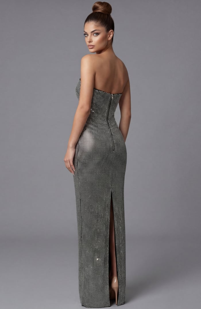 fully emebllished fitted dress 49162