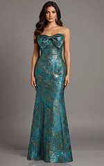 floral emerald mermaid dress 49163