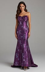 purple mermaid floral dress 49163