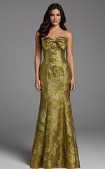 floral dress with bow detail on the bust 49163