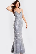 sequin evening dress with daring low back