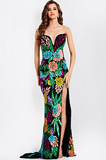 multi color beaded dress 49234