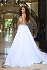 Beaded Ball Gown With High Slit 49247 - Image 4