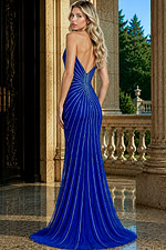 back of mermaid beaded royal dress 49253