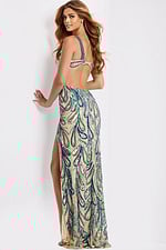 backless beaded dress 49256