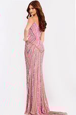 back of pink beaded dress 49265