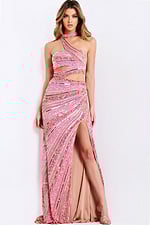 embellished pink cut out dress 49266