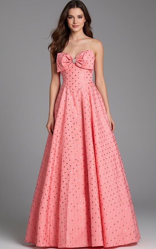 poko a line dress with bow details