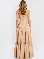 Strapless Tiered Ball Gown with Polka Dot Detail 49341 - Image 2