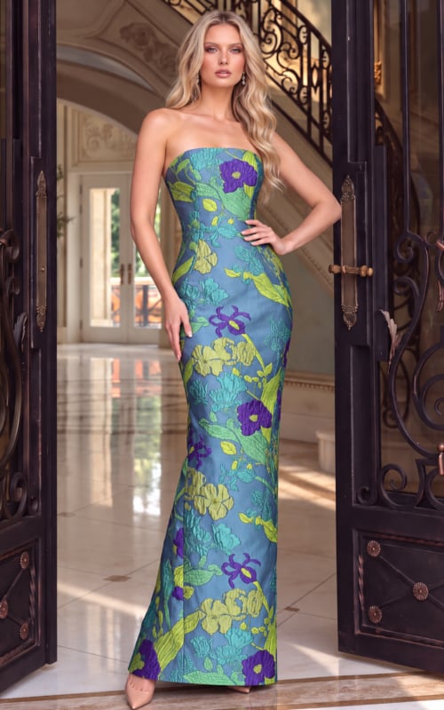blue print sheath dress 49342