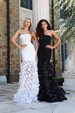 strapless beaded mermaid gown