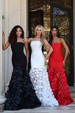 strapless beaded mermaid gown