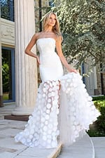 strapless beaded mermaid gown