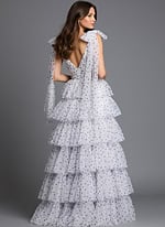 back of white poko v back dress 49358