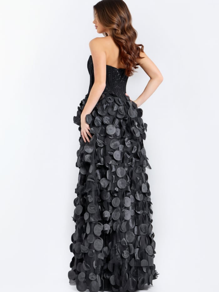 Strapless Corset Gown with 3D Petal Skirt 49384