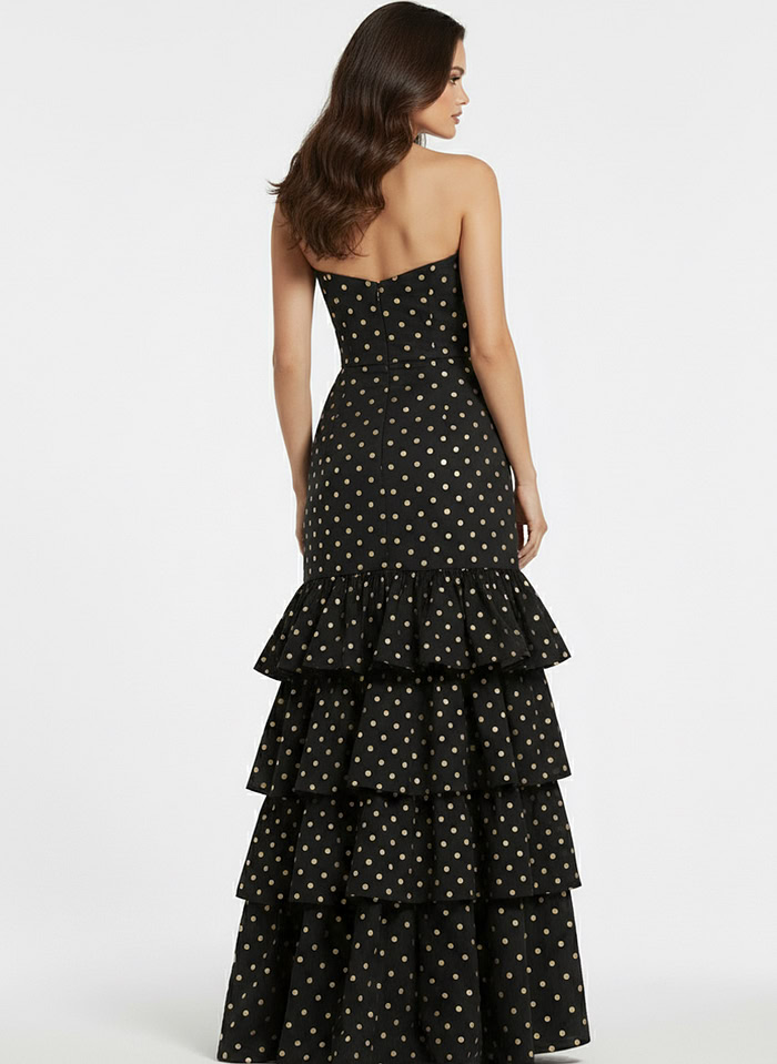 chinese dress ladies Black Polka Dot Layered Frock for Girls – Sleeveless Summer Dress – Inayah  Fashion main image 1