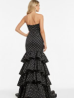 strapless black poko dress 49419