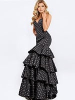 Gold polka dot ball gown style 49419