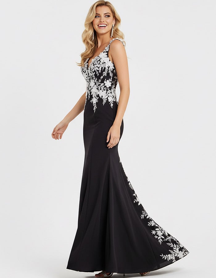 black & white bridesmaid dresses ladies and gentlemen, a moment for the Marvelous Vision Maxi Dress  shop via link in bio, dress inspo, and bridesmaid dresses, black tie wedding guest, #lovelulus #formaldress special occasions or for an occasion that needs that touch of luxury Zephyra AA2504 By Angela and