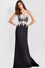 black and white v neckline dress 49465