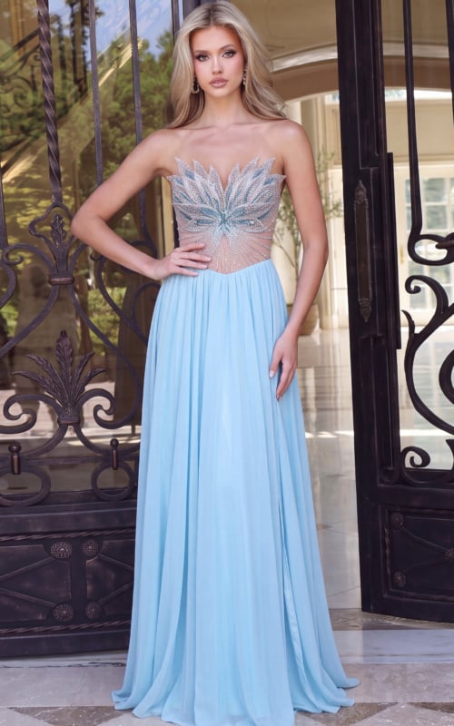 blue beaded dress 49499